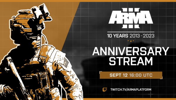 Arma 3 celebra il suo 10° anniversario con una Live Stream, saldi e un aggiornamento gratuito della piattaforma